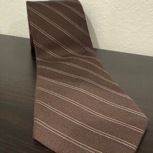DKNY Brown Striped Men's Tie